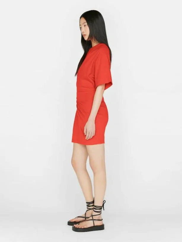 Frame Draped Knit Mini Dress In Red Orange Red Orange Women Dresses and Jumpsuits Frame Draped Knit Mini Dress In Red Orange Red Orange Women Dresses and Jumpsuits