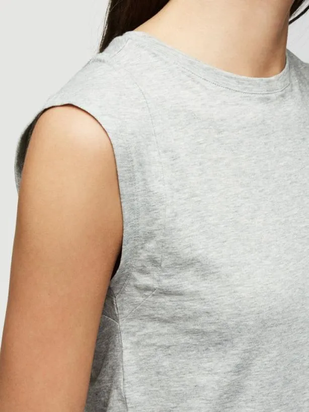 Frame Le High Rise Muscle Tee In Gris Heather Gris Heather Women Tanks and Tees Frame Le High Rise Muscle Tee In Gris Heather Gris Heather Women Tanks and Tees