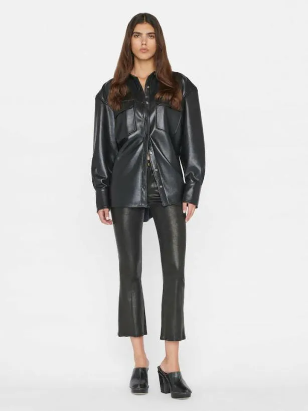 Frame Leather Le Crop Mini Boot In Washed Black Washed Black Women Pants Frame Leather Le Crop Mini Boot In Washed Black Washed Black Women Pants