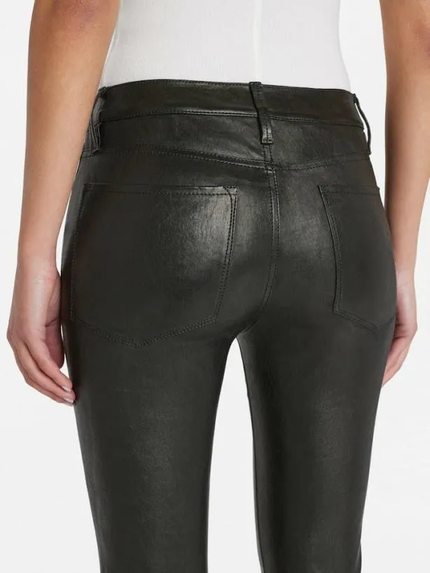 Frame Leather Le Crop Mini Boot In Washed Black Washed Black Women Pants Frame Leather Le Crop Mini Boot In Washed Black Washed Black Women Pants