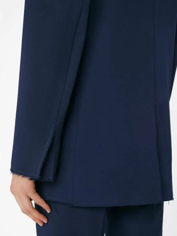 Frame Oversized Raw Edge Blazer In Navy Navy Women Jackets and Coats Frame Oversized Raw Edge Blazer In Navy Navy Women Jackets and Coats