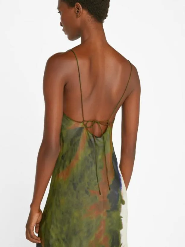 Frame Sheer Tie Dye Cami Dress In Fatigue Multi Fatigue Multi Women Dresses and Jumpsuits Frame Sheer Tie Dye Cami Dress In Fatigue Multi Fatigue Multi Women Dresses and Jumpsuits
