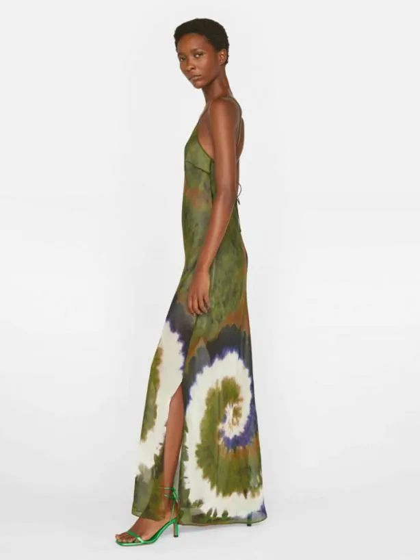 Frame Sheer Tie Dye Cami Dress In Fatigue Multi Fatigue Multi Women Dresses and Jumpsuits Frame Sheer Tie Dye Cami Dress In Fatigue Multi Fatigue Multi Women Dresses and Jumpsuits