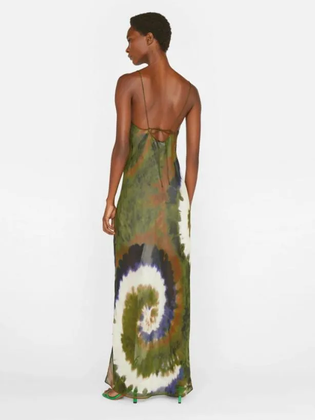Frame Sheer Tie Dye Cami Dress In Fatigue Multi Fatigue Multi Women Dresses and Jumpsuits Frame Sheer Tie Dye Cami Dress In Fatigue Multi Fatigue Multi Women Dresses and Jumpsuits