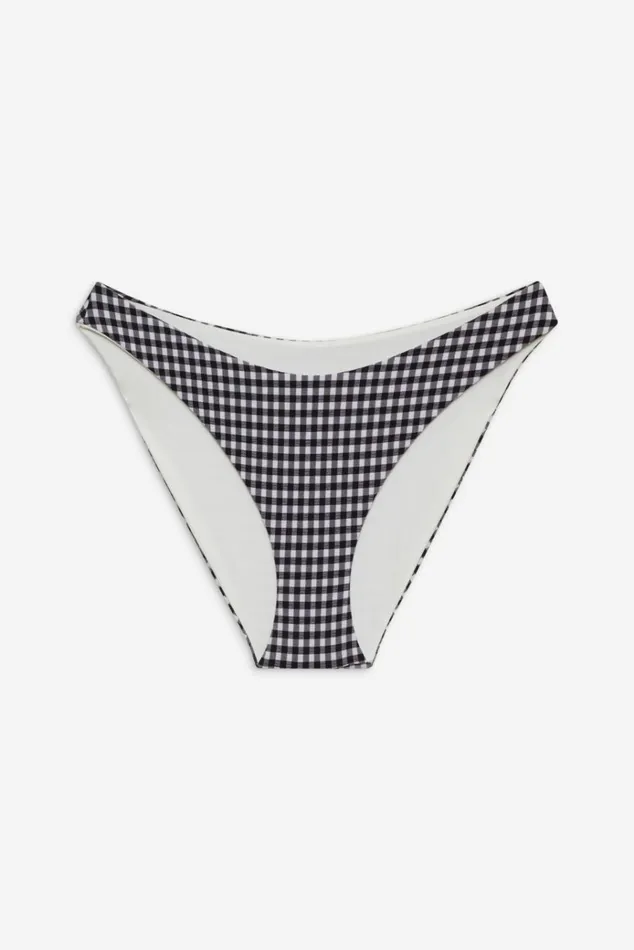 Frankies Bikinis Catalina Full Coverage Bikini Bottom Blackberry Gingham Women Bikinis