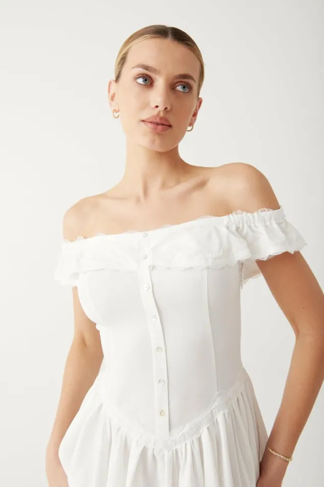 Frankies Bikinis Charli Mini Dress White Women Dresses