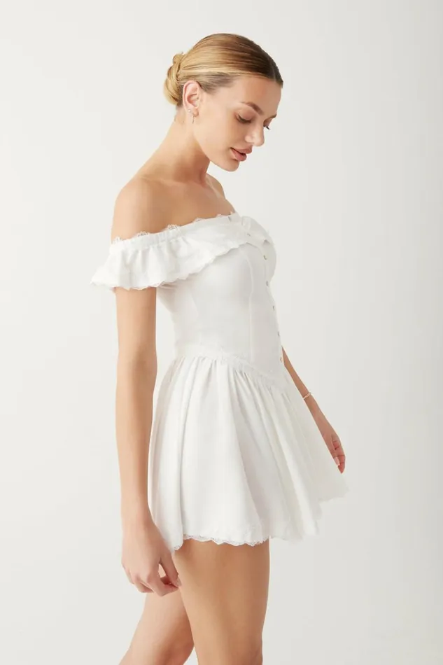 Frankies Bikinis Charli Mini Dress White Women Dresses