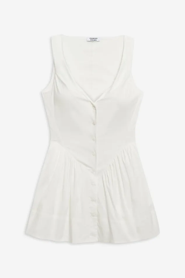 Frankies Bikinis Charlotte Corset Mini Dress White Women Dresses
