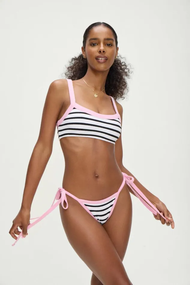 Frankies Bikinis Cruze String Bikini Bottom Vintage Stripe Women Bikinis