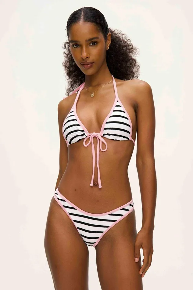 Frankies Bikinis Dove Bikini Bottom Vintage Stripe Women Bikinis