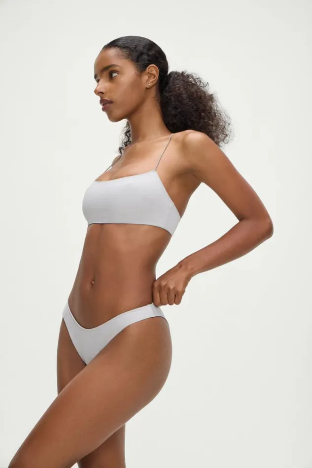 Frankies Bikinis Lenox Bralette Bikini Top Heather Grey Women Tops