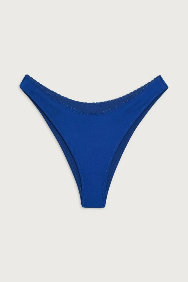 Frankies Bikinis X DJERF AVENUE Dove Classic Bikini Bottom Deep Blue Women Bikinis