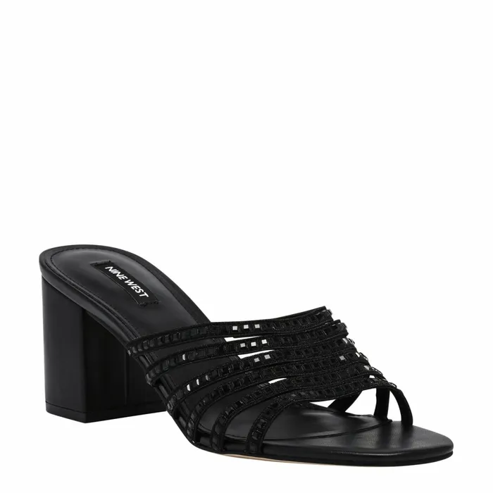 FRISKY Black Multi Women Nine West Sandals