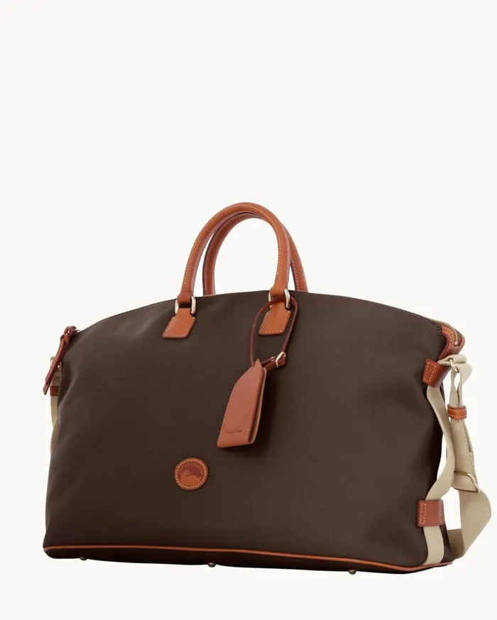 Getaway Cabriolet Weekender Chocolate Women Dooney and Bourke Travel Getaway Cabriolet Weekender Chocolate Women Dooney and Bourke Travel