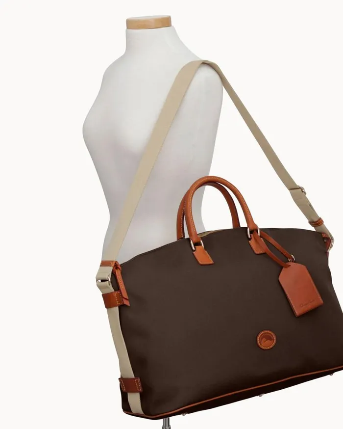 Getaway Cabriolet Weekender Chocolate Women Dooney and Bourke Travel Getaway Cabriolet Weekender Chocolate Women Dooney and Bourke Travel