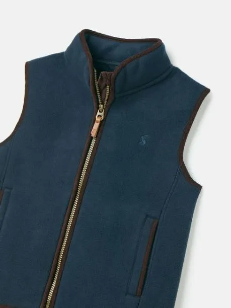 Gilets Boys Joules Blue Fleece Gilet