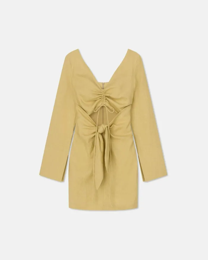 Gilia Oat Linen Women Nanushka Dresses Gilia Oat Linen Women Nanushka Dresses