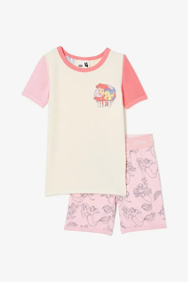 GirlsBoys Sleepwear Cotton On Harlow Super Soft Short Sleeve Pyjama Set License Lcn Dis Dark Vanilla Ariel Bff GirlsBoys Sleepwear Cotton On Harlow Super Soft Short Sleeve Pyjama Set License Lcn Dis Dark Vanilla Ariel Bff