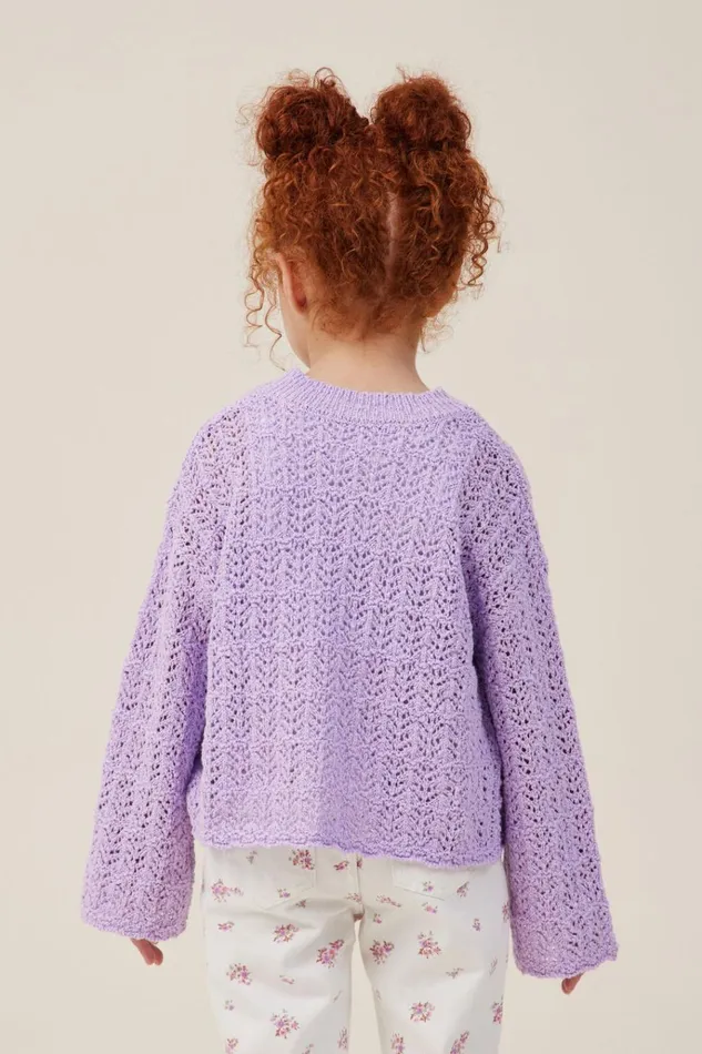Girls Jackets and Sweaters Cotton On Sienna Knit Jumper Lilac Drop Girls Jackets and Sweaters Cotton On Sienna Knit Jumper Lilac Drop