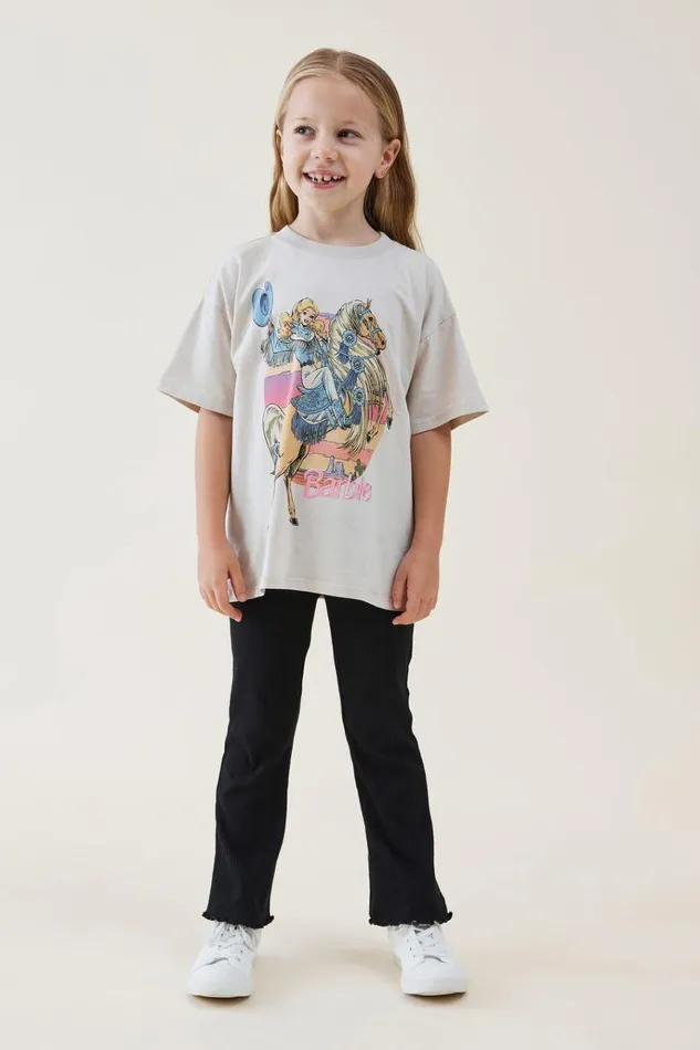 Girls Leggings Pants and Jeans Cotton On Frankie Flare Pant Black Rib Girls Leggings Pants and Jeans Cotton On Frankie Flare Pant Black Rib