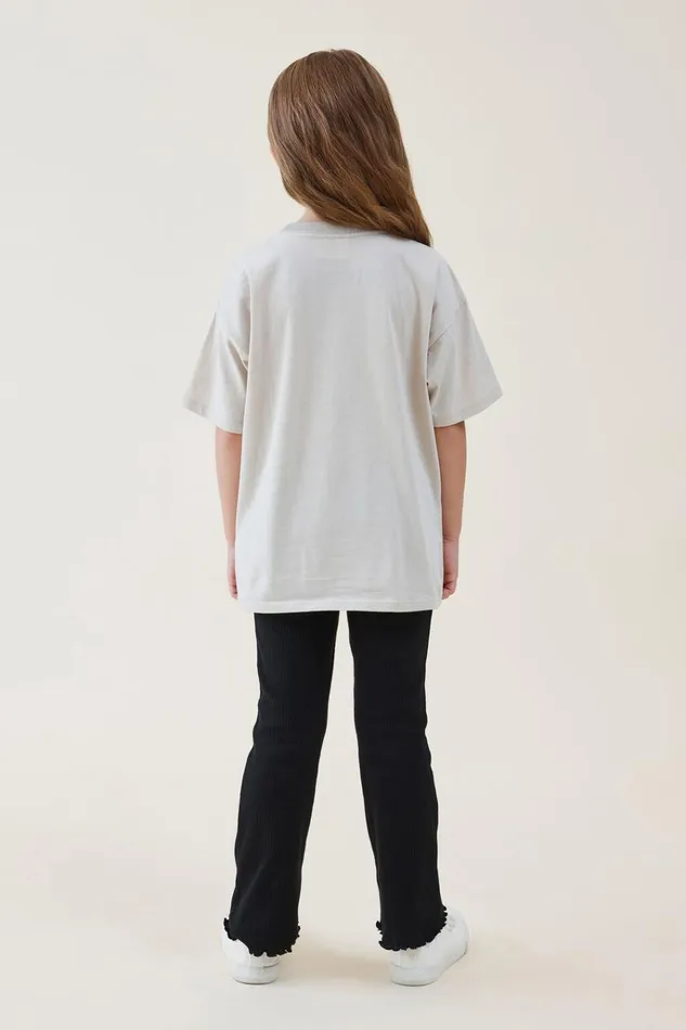 Girls Leggings Pants and Jeans Cotton On Frankie Flare Pant Black Rib Girls Leggings Pants and Jeans Cotton On Frankie Flare Pant Black Rib