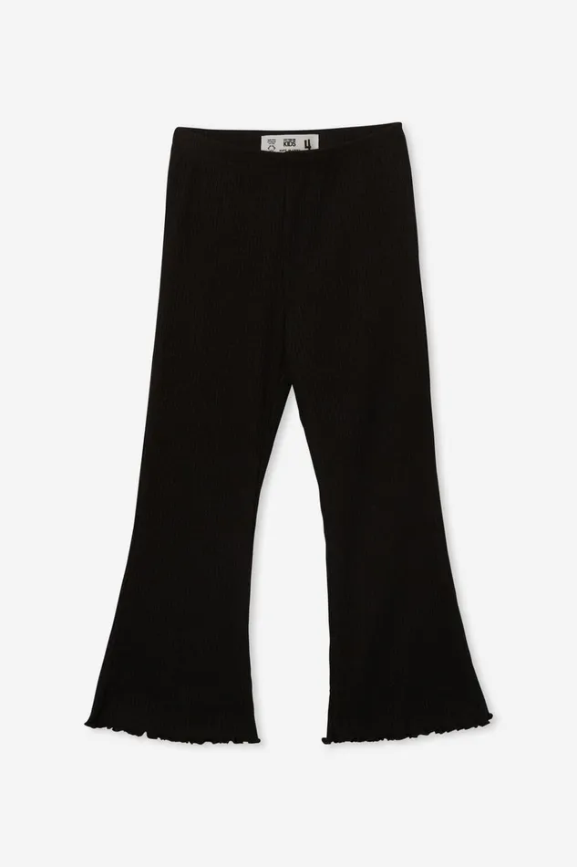 Girls Leggings Pants and Jeans Cotton On Frankie Flare Pant Black Rib Girls Leggings Pants and Jeans Cotton On Frankie Flare Pant Black Rib