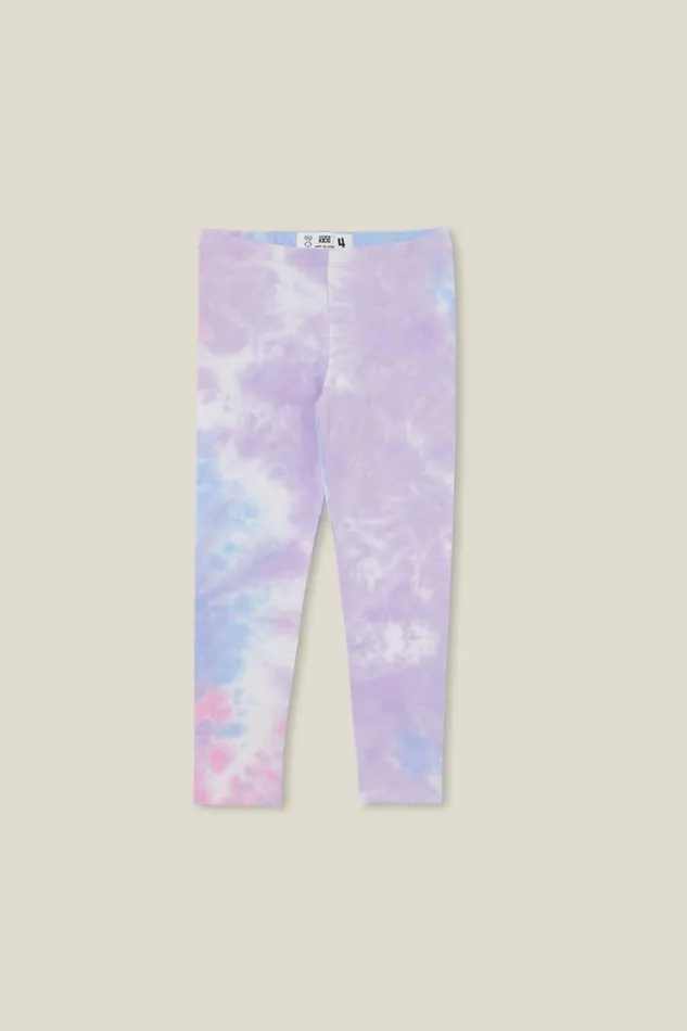Girls Leggings Pants and Jeans Cotton On Huggie Tights Lilac Droptie Dye
