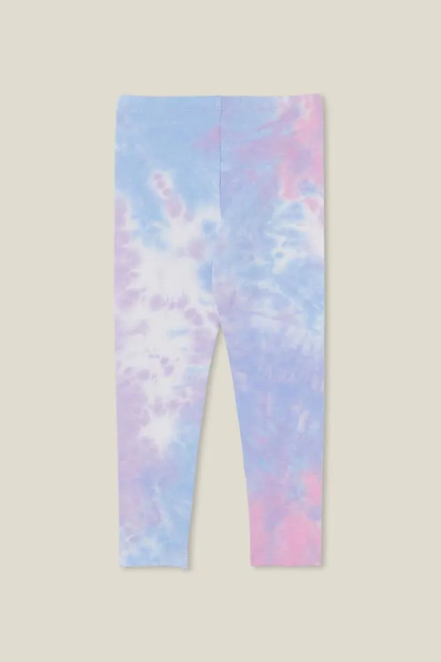 Girls Leggings Pants and Jeans Cotton On Huggie Tights Lilac Droptie Dye