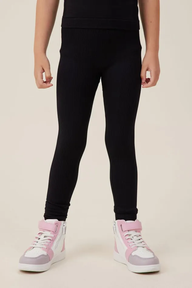 Girls Leggings Pants and Jeans Cotton On Imogen Seamfree Legging Black