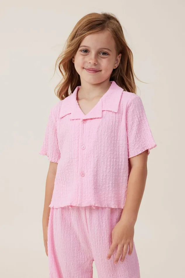 Girls Tops and TShirts Cotton On Amelie Short Sleeve Shirt Cali Pink