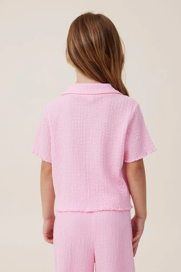 Girls Tops and TShirts Cotton On Amelie Short Sleeve Shirt Cali Pink Girls Tops and TShirts Cotton On Amelie Short Sleeve Shirt Cali Pink