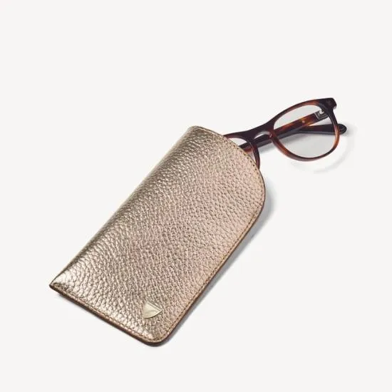 Glasses Case Champagne Pebble Women Aspinal Of London Glasses Cases
