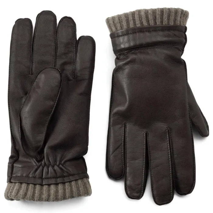 Gloves Men Orvis Dorset GoatskinandCashmere Gloves Dark Brown