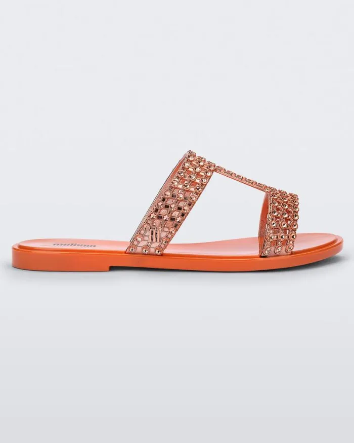 Glowing Orangecopper Women Melissa Slides