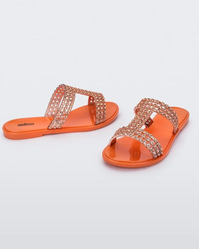 Glowing Orangecopper Women Melissa Slides