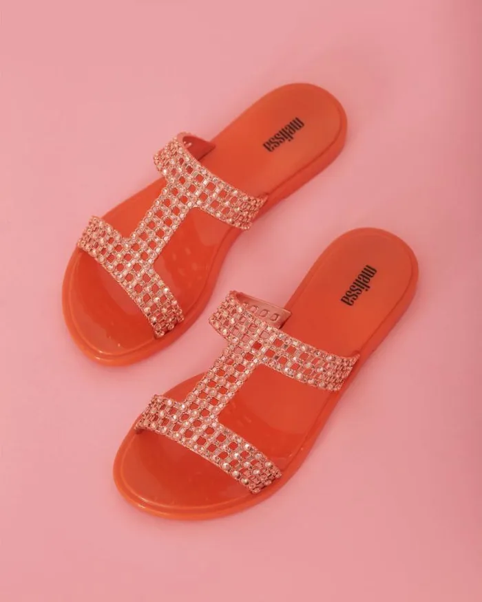Glowing Orangecopper Women Melissa Slides