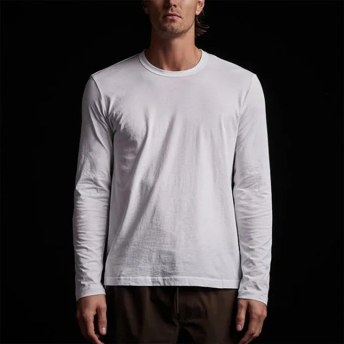 Graphics Men James Perse Long Sleeve Retro Stripe Graphic White