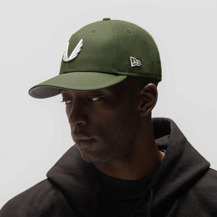Hats and Headwear Men ASRV New Era 59Fifty Low Profile Hat Olive Greenwhite wings