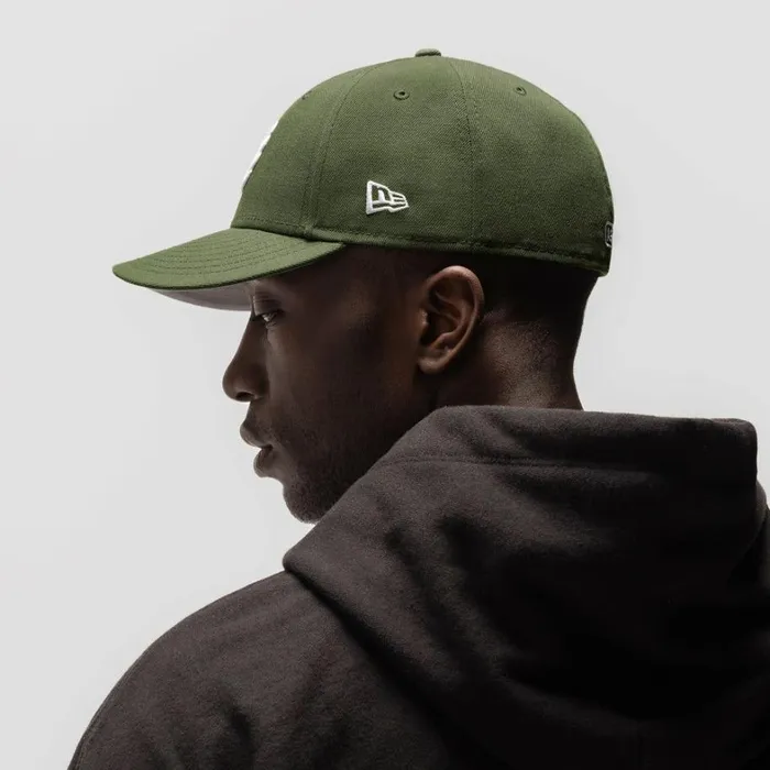 Hats and Headwear Men ASRV New Era 59Fifty Low Profile Hat Olive Greenwhite wings