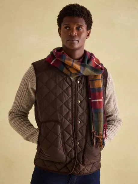 Hats Gloves and Scarves Men Joules Red and Green Scarf