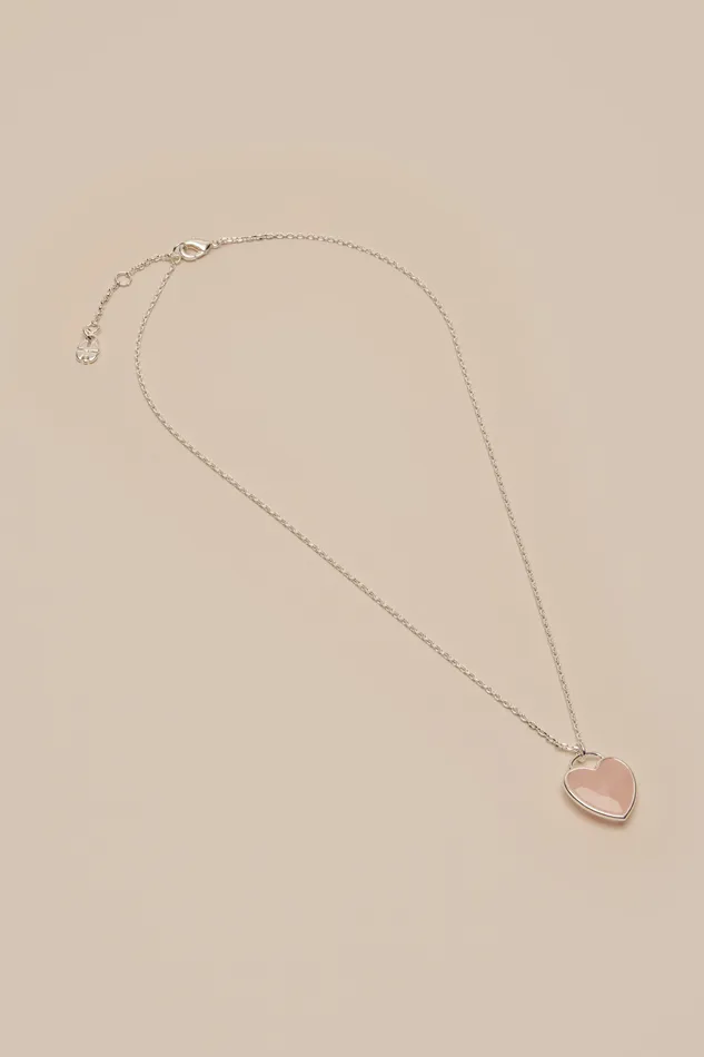 Heart Pendant Necklace Silver Women Lucky Brand Jewelry