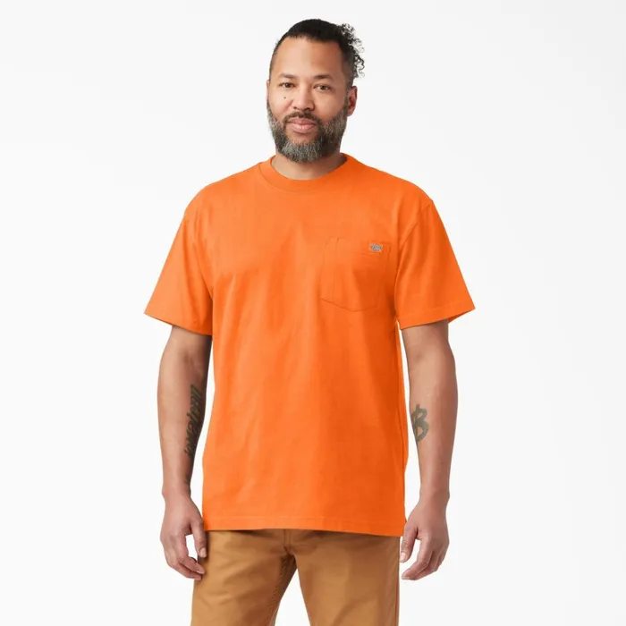 Heavyweight Neon Short Sleeve Pocket TShirt Bright Orange Bright Orange bod Men Dickies Hi Vis Heavyweight Neon Short Sleeve Pocket TShirt Bright Orange Bright Orange bod Men Dickies Hi Vis