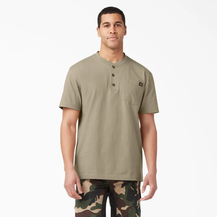 Heavyweight Short Sleeve Henley TShirt Desert Sand Desert Sand ds Men Dickies Shirts Heavyweight Short Sleeve Henley TShirt Desert Sand Desert Sand ds Men Dickies Shirts