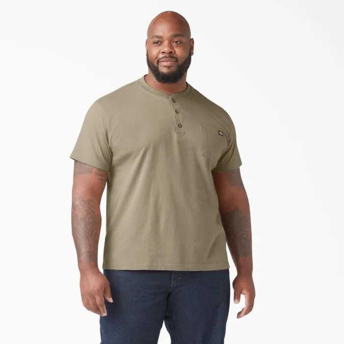 Heavyweight Short Sleeve Henley TShirt Desert Sand Desert Sand ds Men Dickies Shirts Heavyweight Short Sleeve Henley TShirt Desert Sand Desert Sand ds Men Dickies Shirts