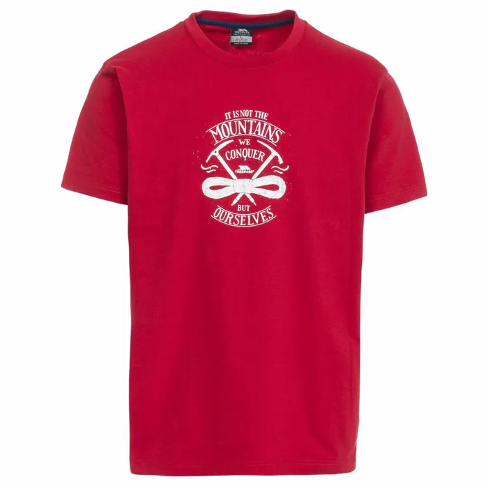 Heron Printed Casual TShirt Red Men Trespass TShirts