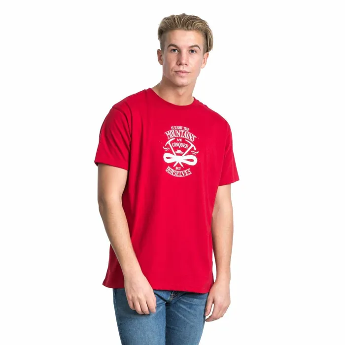 Heron Printed Casual TShirt Red Men Trespass TShirts