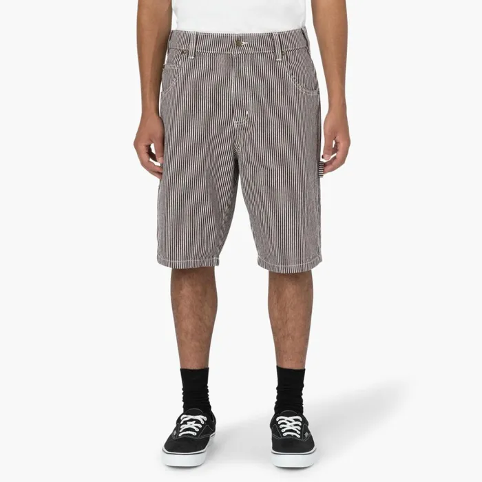 Hickory Stripe Relaxed Fit Carpenter Shorts 11034 EcruBrown Ecrubrown eub Men Dickies Carpenter Hickory Stripe Relaxed Fit Carpenter Shorts 11034 EcruBrown Ecrubrown eub Men Dickies Carpenter