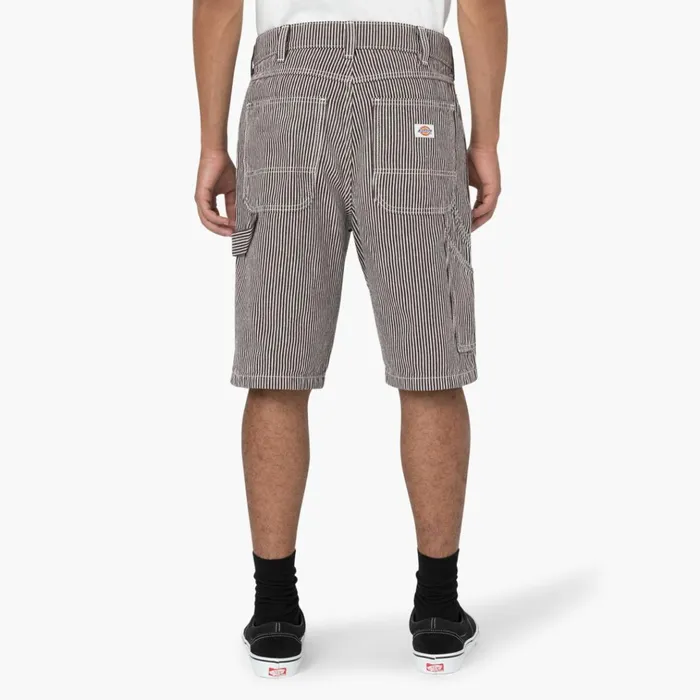 Hickory Stripe Relaxed Fit Carpenter Shorts 11034 EcruBrown Ecrubrown eub Men Dickies Carpenter Hickory Stripe Relaxed Fit Carpenter Shorts 11034 EcruBrown Ecrubrown eub Men Dickies Carpenter