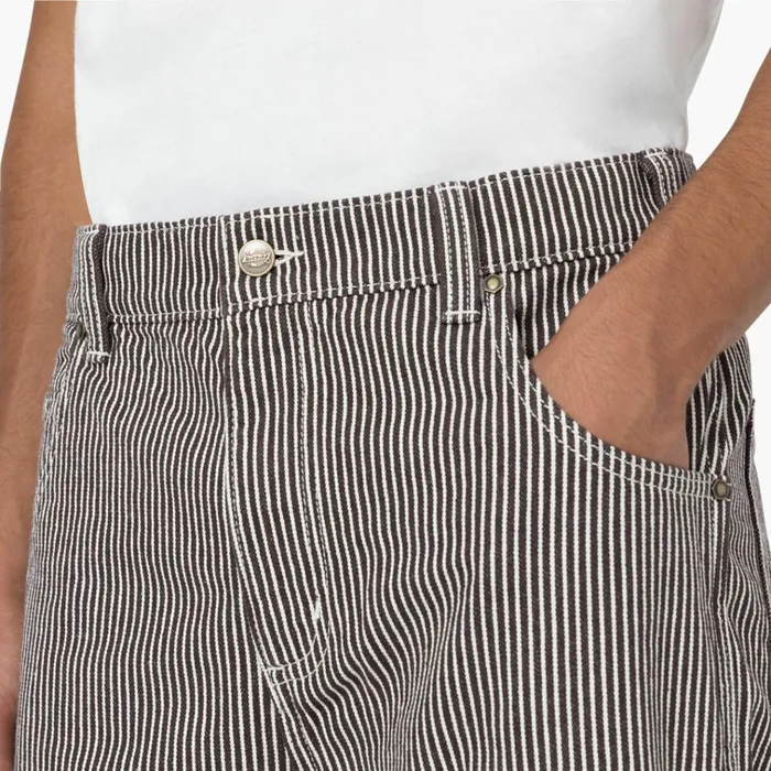 Hickory Stripe Relaxed Fit Carpenter Shorts 11034 EcruBrown Ecrubrown eub Men Dickies Carpenter Hickory Stripe Relaxed Fit Carpenter Shorts 11034 EcruBrown Ecrubrown eub Men Dickies Carpenter