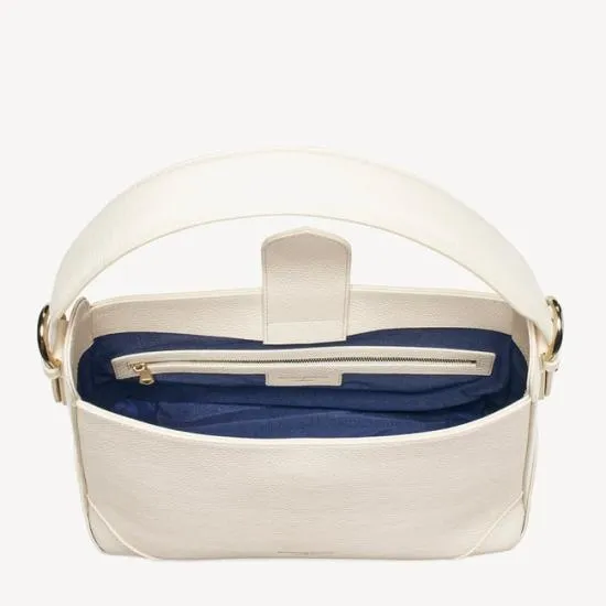 Hobo Bag Ivory Pebble Women Aspinal Of London Shoulder